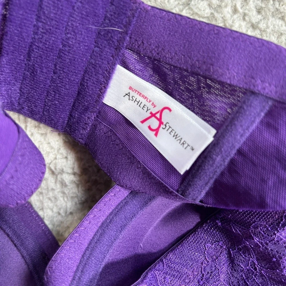 Ashley Stewart Butterfly Full Coverage Lace Bra Purple 40DD AS-2520-1121 NWT